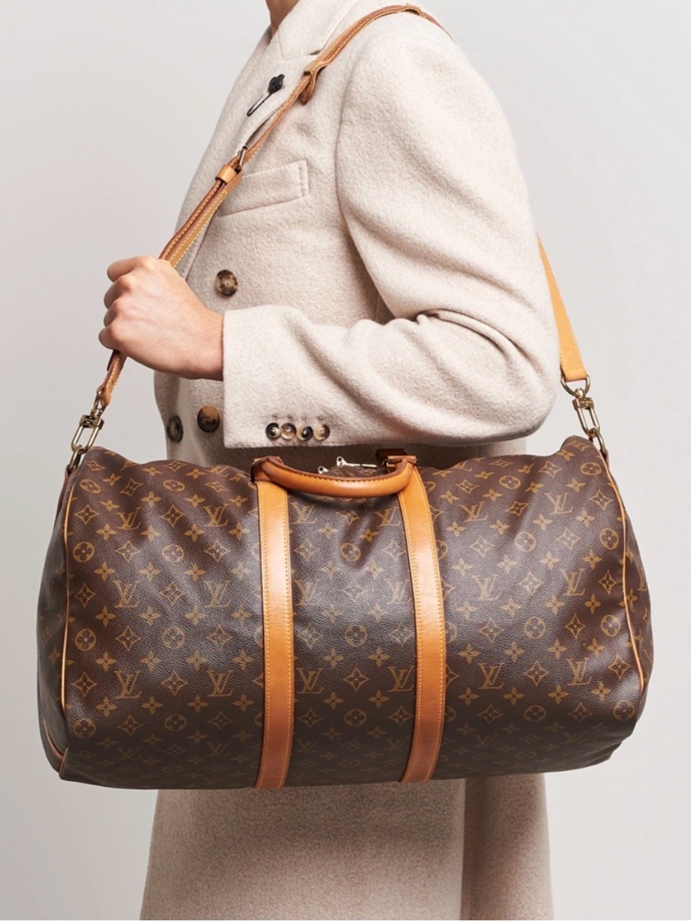 SOLD🌺Louis vuitton monogram keepall 50 Bandoulière duffle travel bag men women - Picture 2 of 16